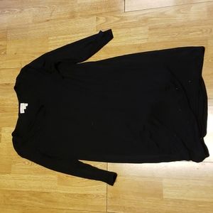 ANTHRO Meadow Rue black knit shift dress qq XS